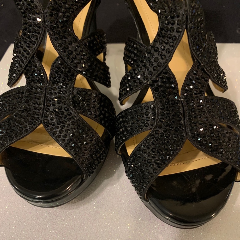 Alex Marie Dayten Black Rhinestone 3” Heels